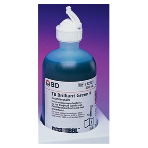 BBL Stain Kit TB Brilliant Green K 250mL 4/Pkg