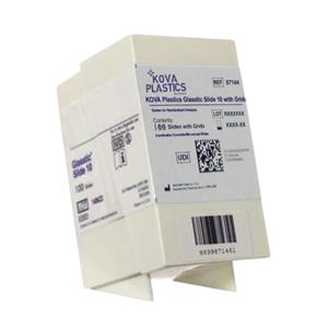 KOVA Plastics Glasstic Slide 10 Chambered Microscope Slide Standard 100ct 100/Bx