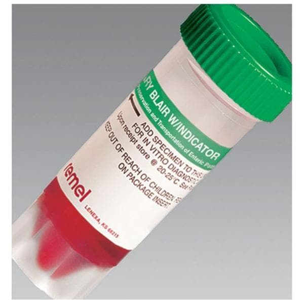 Cary-Blair Transport Fecal 16% Agar 15mL With Indicator 12/Pk