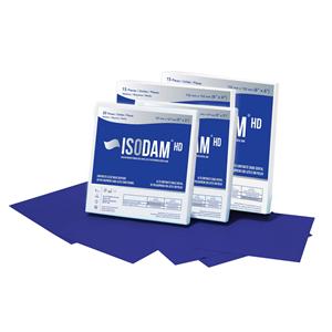 Isodam HD Latex-Free Rubber Dam 6 in x 6 in Med Ga Ryl Bl Unflvrd Unscntd 15/Pk