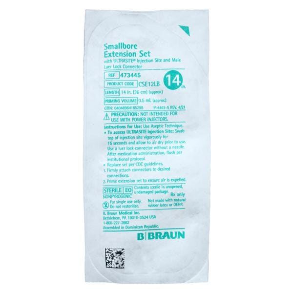 IV Extension Set Needleless 14" Luer Lock Connector 100/Ca