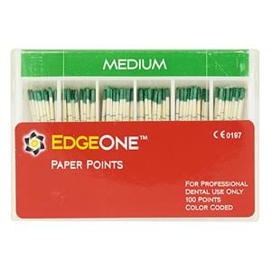 EdgeOne Platinum Paper Points Size #35 Medium Green Cone 100/Pk