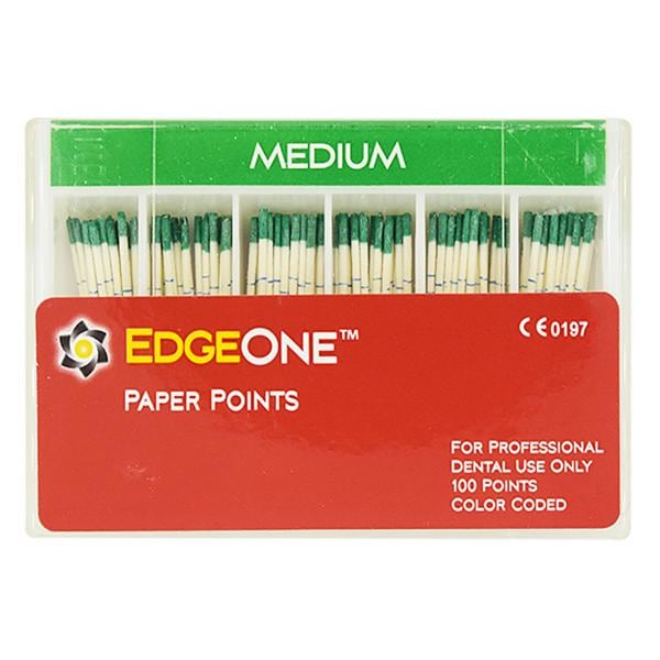 EdgeOne Platinum Paper Points Size #35 Medium Green Cone 100/Pk