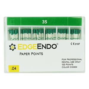 EdgeEndo Paper Points Size #35 Size #35 .04 Green Cone 100/Pk
