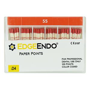 EdgeEndo Paper Points Size #55 .04 Red Cone 100/Pk