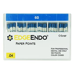 EdgeEndo Paper Points Size #60 Size #60 .04 Blue Cone 100/Pk