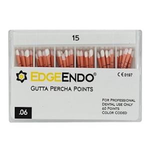 EdgeEndo Gutta Percha Points Size #15 Size #15 White 60/Pk