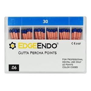 EdgeEndo Gutta Percha Points Size #30 Size #30 Blue 60/Pk