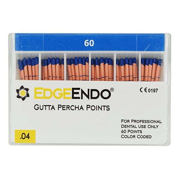 EdgeEndo Gutta Percha Points Size #60 Size #60 Blue 60/Pk