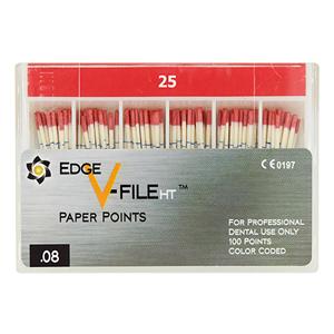 EdgeV-File HT Paper Points Size #25 Size #25 0.04 Red Cone 100/Pk