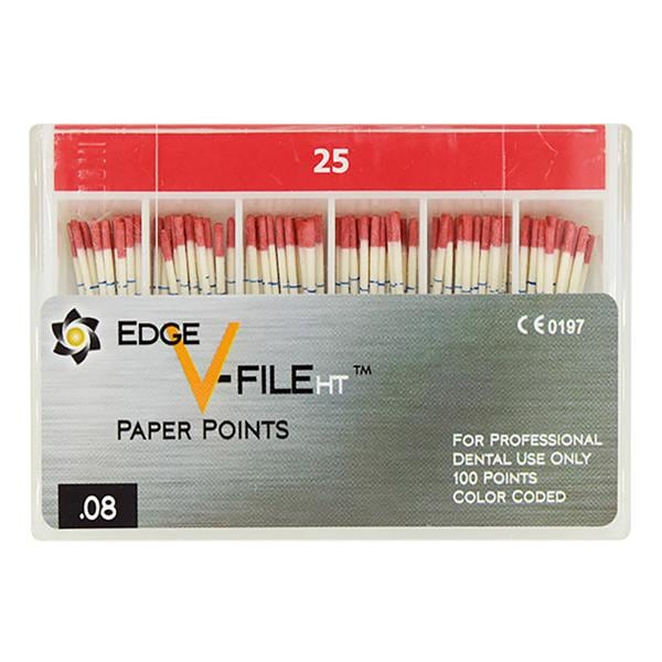 EdgeV-File HT Paper Points Size #25 Size #25 0.04 Red Cone 100/Pk