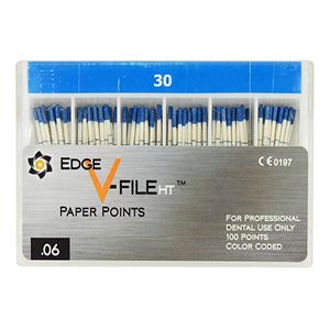 EdgeV-Taper HT Paper Points Size #30 Size #30 0.04 Blue Cone 100/Pk