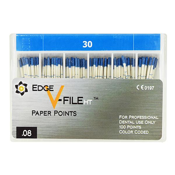 EdgeV-Taper HT Paper Points Size #30 Size #30 0.04 Blue Cone 100/Pk