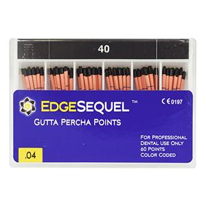 EdgeEndo Gutta Percha Points Size #40 Size #40 Black 60/Pk