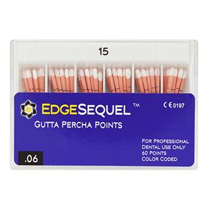 EdgeEndo Gutta Percha Points Size #15 Size #15 White 60/Pk