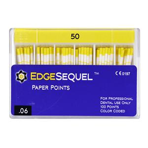 EdgeSequel Sapphire Paper Points Size #15 Size #15 .06 Yellow Cone 100/Pk