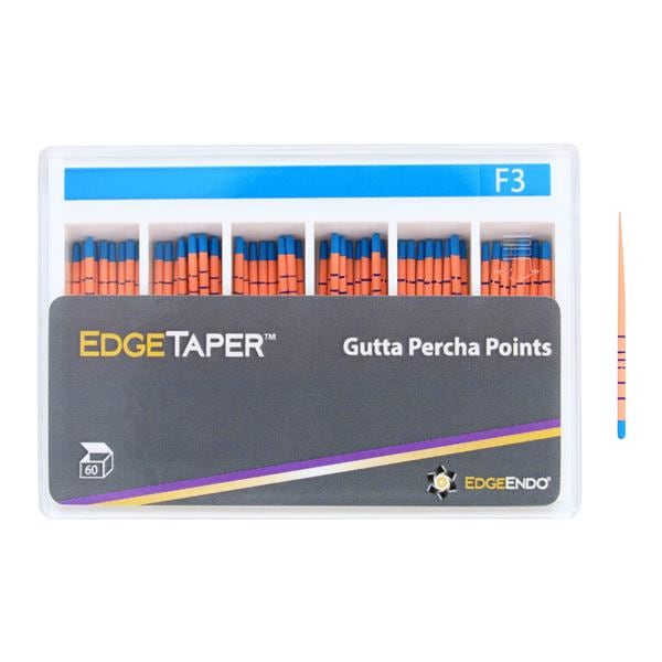 EdgeEndo Gutta Percha Points F3 Size #30 Blue 60/Pk