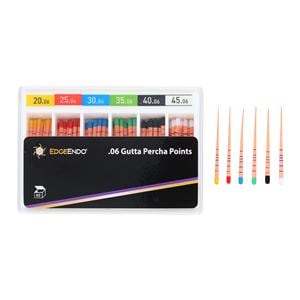 EdgeEndo Gutta Percha Points Size Assorted Assorted .06 Assorted Cone 60/Pk