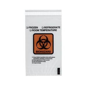 Specimen Transport Bag 2mil 15x17" Clear Adhesive Strip Plastic B...