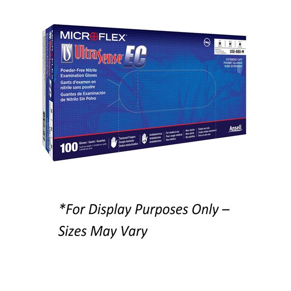 MICROFLEX UltraSense EC Nitrile Exam Gloves Medium Blue Non-Sterile 100/Bx