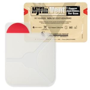 HyFin Vent Plastic Chest Seal 6x6" Non-Sterile Transparent LF