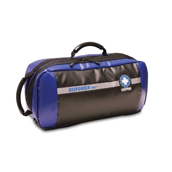 Responder Pro Trm/Med Bag 23x10x11" Blk/Blu Reinf Zpr Fld Prf Tp & Sde Hndl