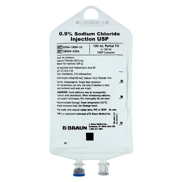 IV Injection Solution Sodium Chloride 0.9% 100mL Fill in 150mL Pa...