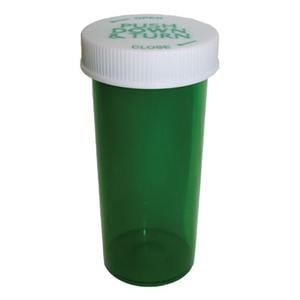 Medicine Vial Plastic 16 Dram Green Reusable 270/Ca