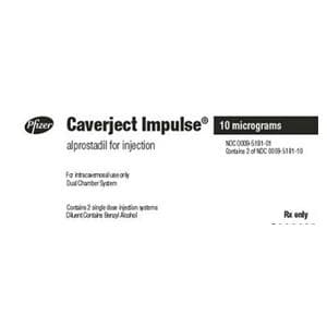 Caverject Impulse Injection 10mcg Powder Dual Chamber Prefilled S...