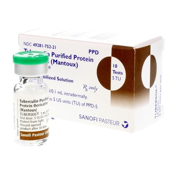 Tubersol PPD Tuberculin Injection 5TU/0.1mL 10 Tests MDV 1mL Each