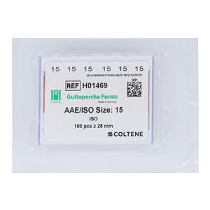 Hygenic Machine Rolled Gutta Percha Points Size 15 Pink 5Vls/Bx