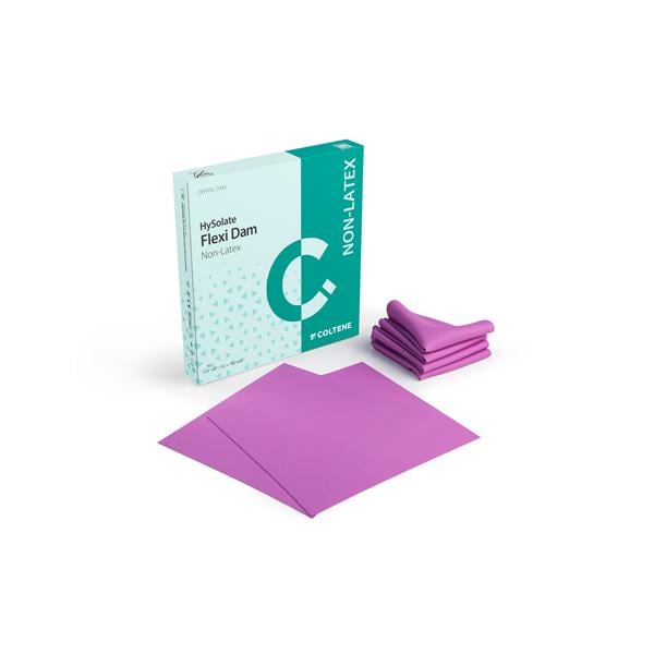 HySolate Flexi-Dam LF Rubber Dam 6 in x 6 in Med Ga Grn 30/Bx