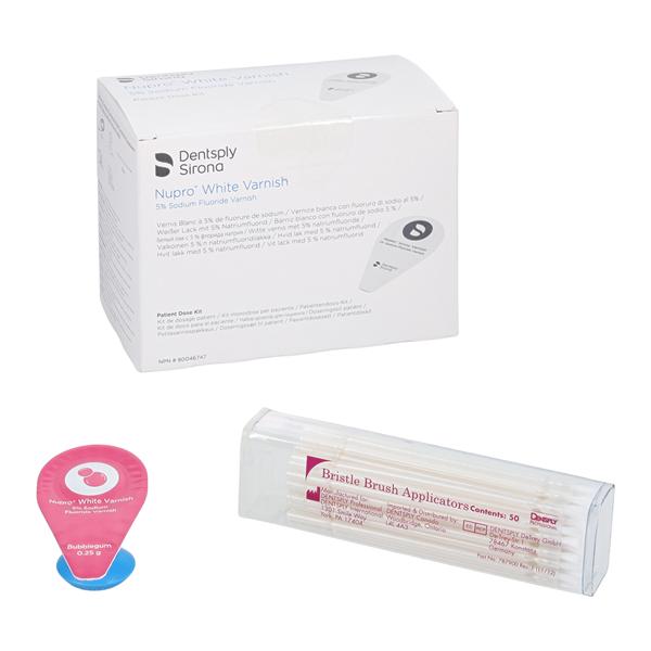 NUPRO Fluoride Varnish Unit Dose 5% NaF 0.25 mL Bubblegum White 50/Bx, 4 BX/CA