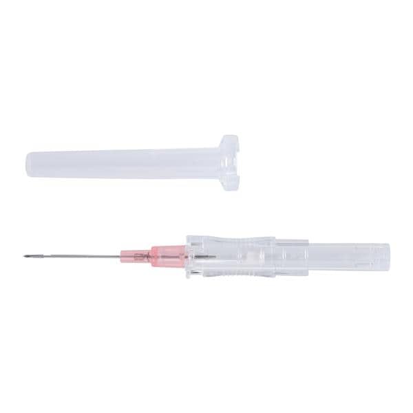 Jelco Protectiv Plus IV Catheter Safety 20 Gauge 1" Pink Straight 50/Bx, 4 BX/CA