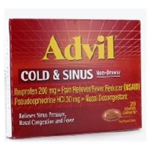 Advil Cold/Sinus Caplets 200/30mg 20/Pk, 72 PK/CA