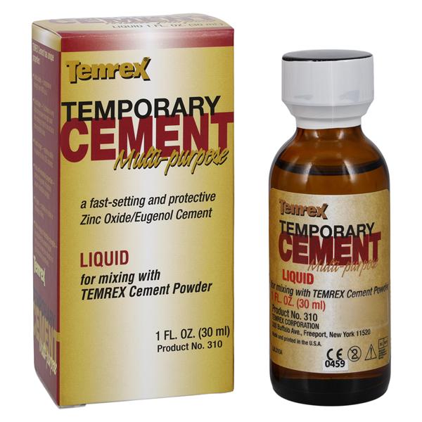 Temrex Liquid Temporary Cement Clear Refill 1oz/Bt