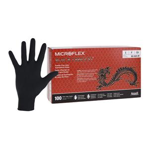 MICROFLEX Black Dragon Latex Exam Gloves Small Black Non-Sterile 100/Bx, 20 BX/CA