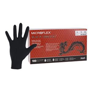 MICROFLEX Black Dragon Latex Exam Gloves X-Large Black Non-Sterile 100/Bx, 20 BX/CA
