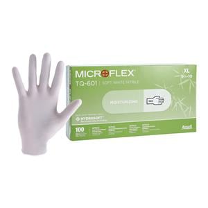 MICROFLEX Soft White Nitrile Exam Gloves X-Large White Non-Sterile 100/Bx, 10 BX/CA