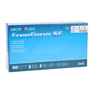 MICROFLEX FreeForm SE Nitrile Exam Gloves Medium Blue Non-Sterile 100/Bx