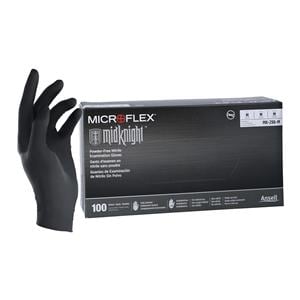 MICROFLEX MidKnight Nitrile Exam Gloves Medium Black Non-Sterile 100/Bx, 10 BX/CA