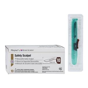 Maxima Disposable Safety Scalpel #10 Stainless Steel Sterile