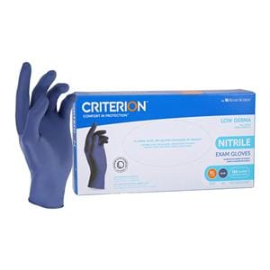 Criterion Low Derma Nitrile Exam Gloves X-Large Slate Blue Non-Sterile 180/Bx