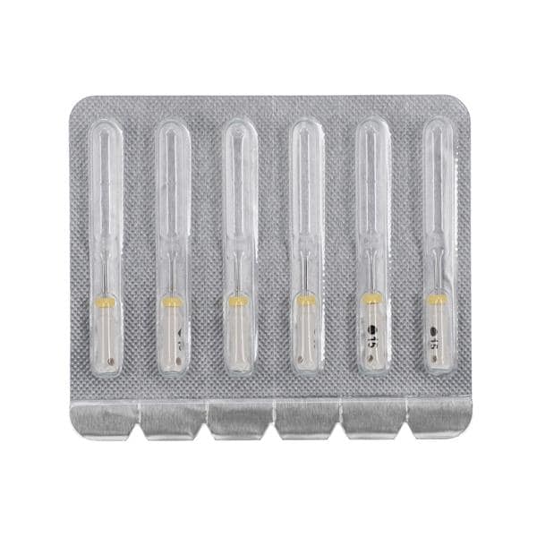 Maxima Hand Hedstrom Files 25 mm Size 15 Stnls Stl/Plstc Hndl White 6/Pk