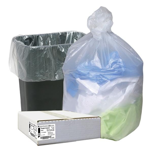 Can Liner Clear 24x24" 7-10 Gallon 1000/Ca