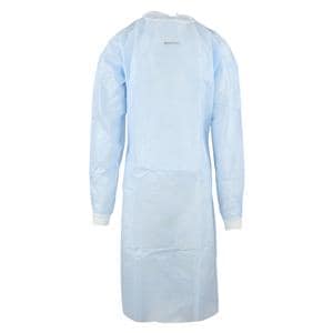 Chemo Gown Spunbound Polypropylene Large Blue 10/Pk
