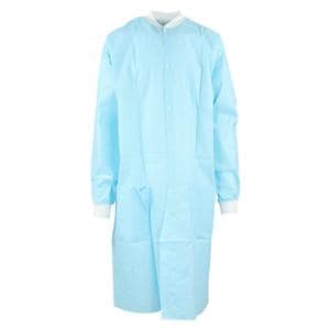 Criterion Protective Lab Coat SMS Large Sky Blue 10/Pk