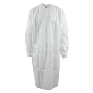 Criterion Protective Lab Coat SMS Large White 10/Pk