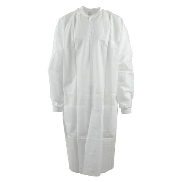 Criterion Protective Lab Coat SMS Large White 10/Pk
