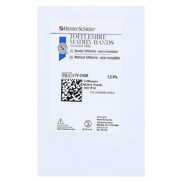 Tofflemire Matrix Band 0.002 in 12/Pk